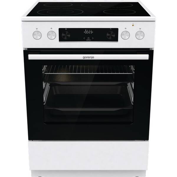 Sklokeramický sporák Gorenje GECS6C70WPA bílá barva

