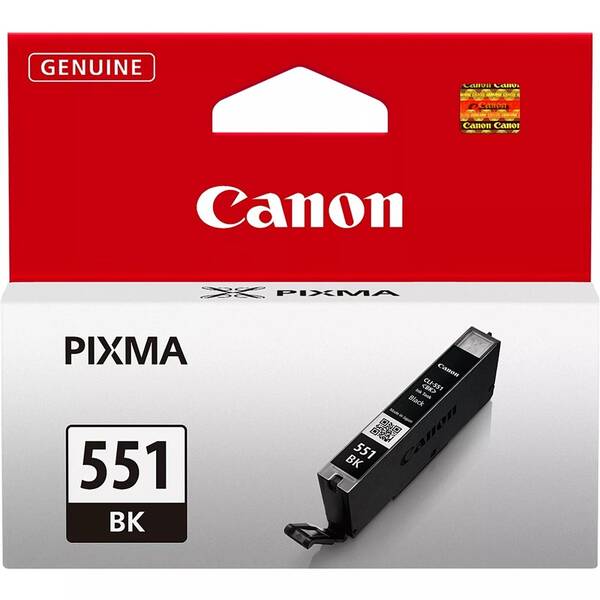 Inkoustová náplň Canon CLI-551Bk, 1105 stran černá

