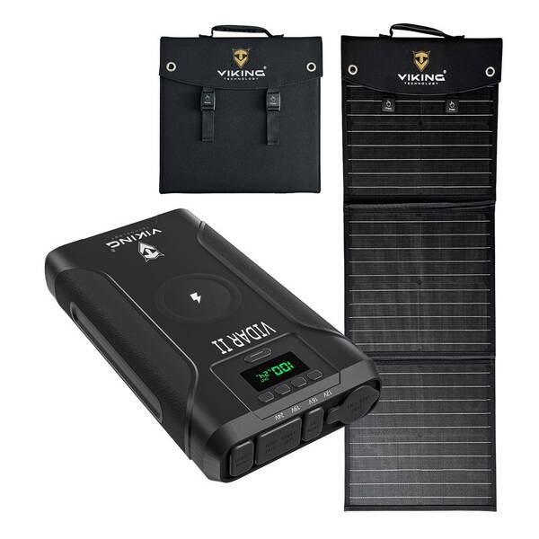 Powerbanka Viking Set VIDAR II a solární panel Viking L60 PD černá

