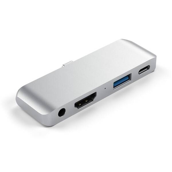 USB Hub Satechi USB-C Mobile Pro Hub (HDMI 4K,1x Jack 3,5mm,1x USB 3.0,1x USB-C) stříbrný

