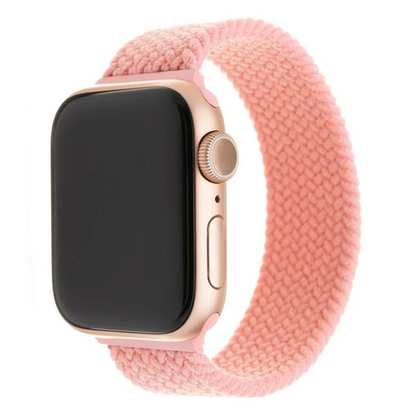 Řemínek FIXED Nylon Strap na Apple Watch 38/40/41 mm, velikost XS růžový

