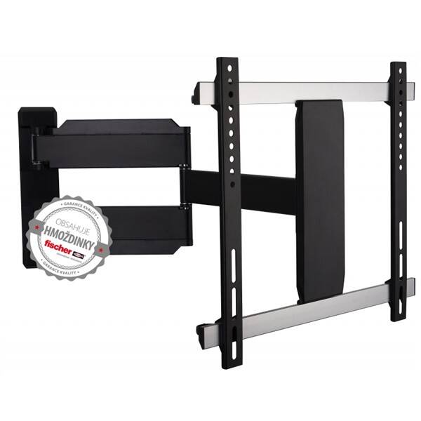 Držák TV GoGEN L-Alu  polohovatelný, pro úhlopříčky 32" až 55", nosnost 25 kg černý

