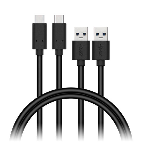 Kabel Connect IT Wirez USB/USB-C, 1m (2 ks v balení) černý

