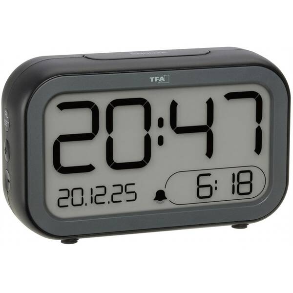 Budík TFA 60.2048.01 BINGO HYBRID černý

