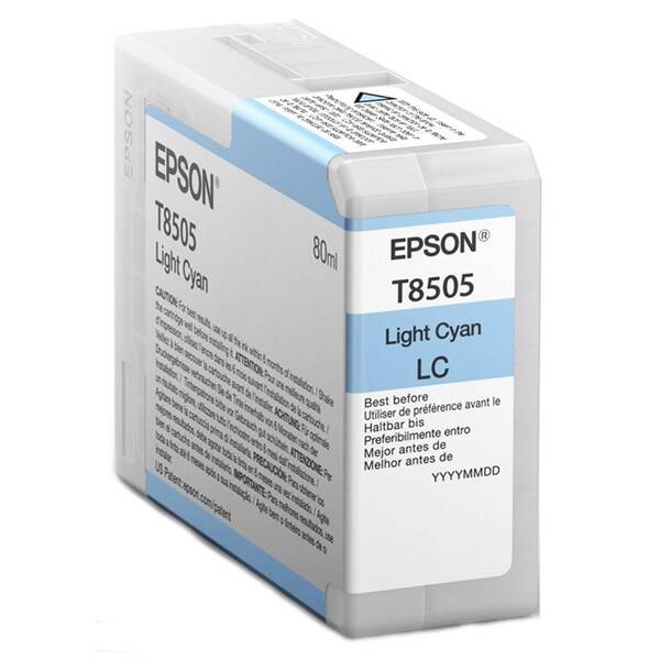 Inkoustová náplň Epson T8505, 80 ml - světle azurová 

