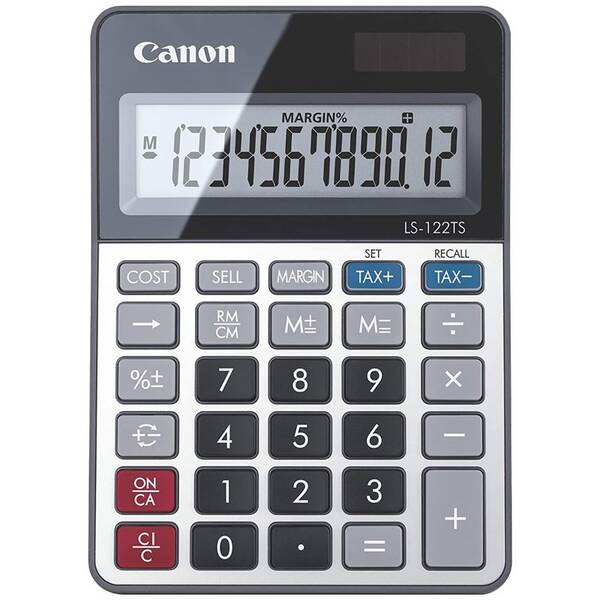 Kalkulačka Canon LS-122TS DBL EMEA šedá

