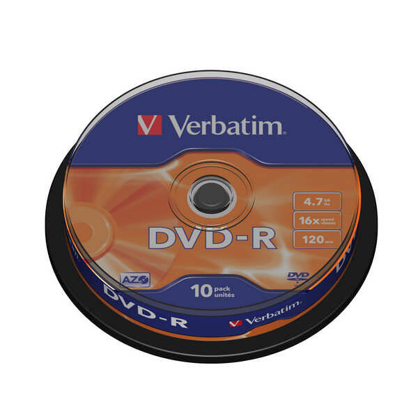 Disk Verbatim DVD-R 4,7GB, 16x, 10cake 

