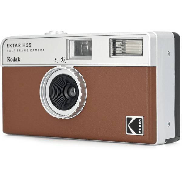 Analogový fotoaparát Kodak EKTAR H35 stříbrný/hnědý

