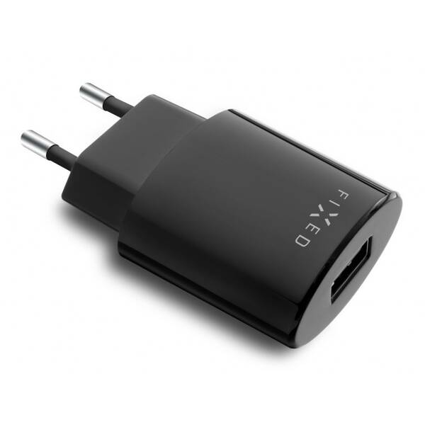 Nabíječka do sítě FIXED 1x USB, 2,4A černá


