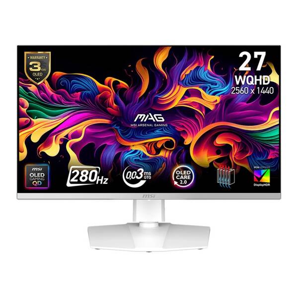 Herní monitor MSI MAG 272QPW QD-OLED X28 bílý

