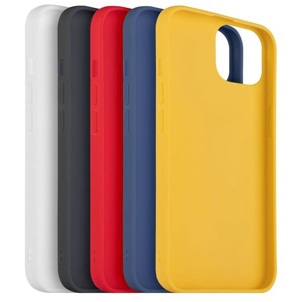 Set krytů na mobil FIXED Story na Apple iPhone 12/12 Pro černý/bílý/červený/modrý/žlutý

