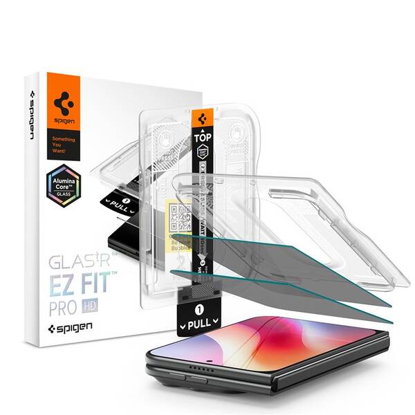Tvrzené sklo Spigen tR EZ Fit Pro HD (Privacy) na Apple iPhone Duo (2 ks) průhledné

