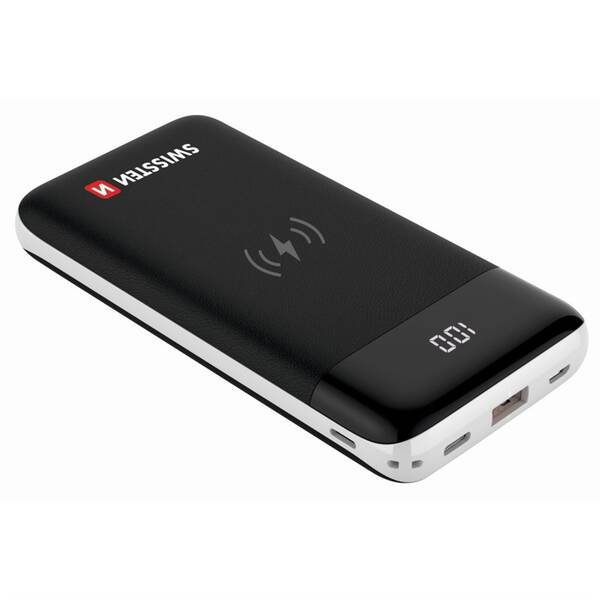 Powerbanka Swissten All-In-One 10 000mAh QI+QC+PD 18W černá

