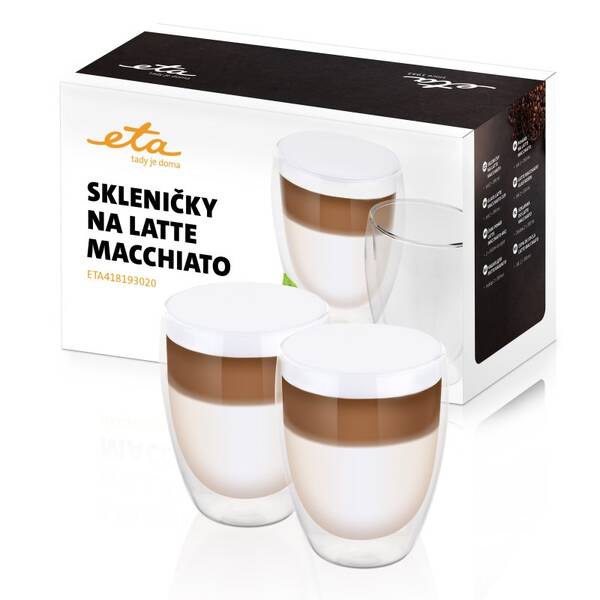 Skleničky na latte macchiato ETA 4181 93020 sklo


