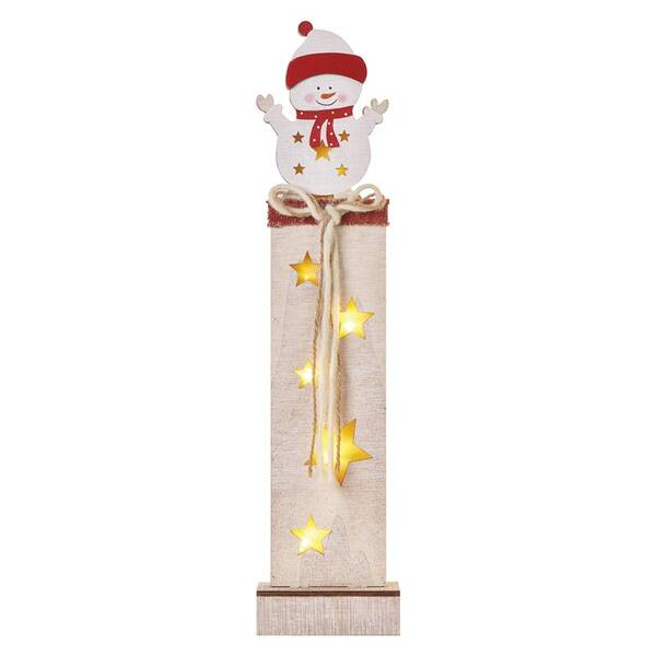 LED dekorace EMOS sněhulák, 46 cm, 2x AA, vnitřní, teplá bílá, časovač 


