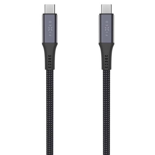 Kabel FIXED USB-C/USB-C, PD 3.1, 240W, 2 m šedý

