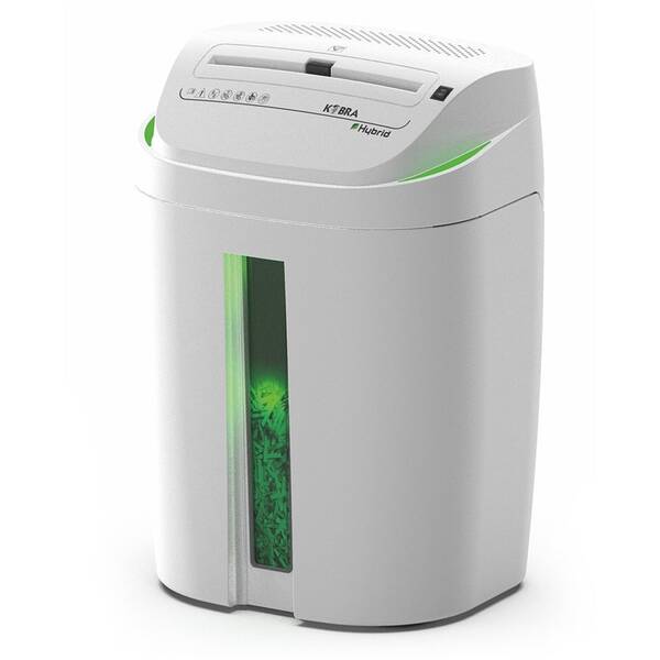 Skartovač KOBRA S6-HYBRID, A4, 28 listů, 40l, P2 bílý/zelený

