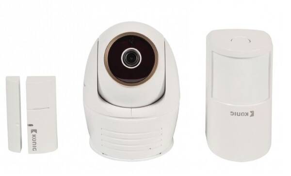 IP kamera König SAS-SETIPC011W + dveřní/okenní senzor + detektor pohybu bílá

