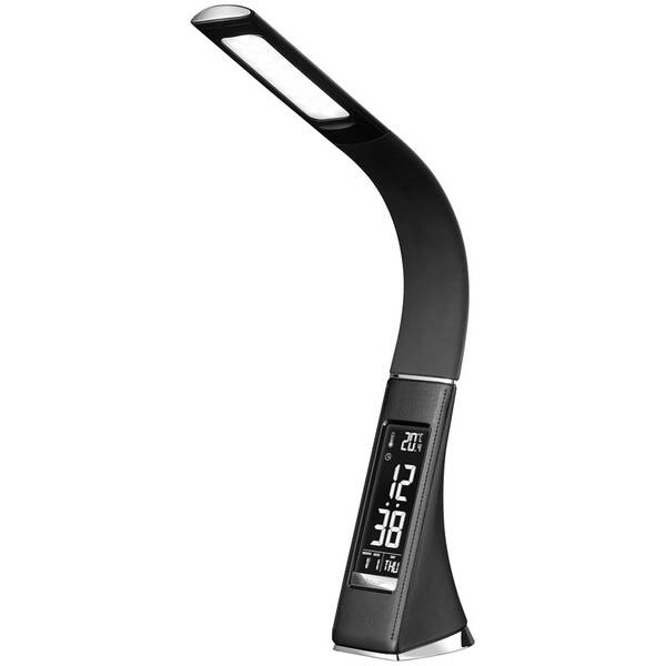 Stolní LED lampička Solight WO46-B s displejem, 6W černá

