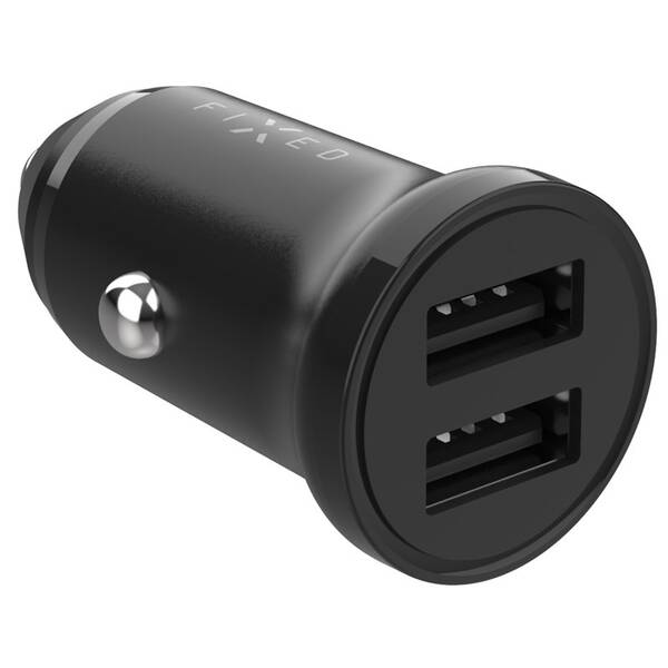 Adaptér do auta FIXED 2xUSB, 15W Smart Rapid Charge černý

