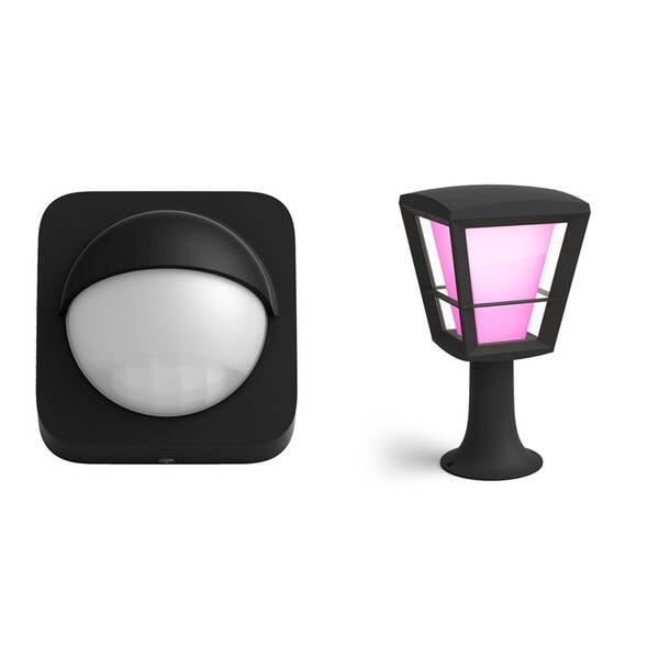 Venkovní svítidlo Philips Econic White and Color Ambiance, sloupek - černé + Detektor pohybuOutdoor (8719514342262) černé černé

