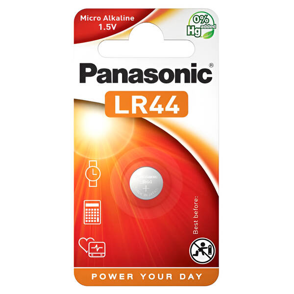 Baterie alkalická Panasonic LR44, blistr 1ks 

