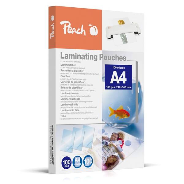 Laminovací fólie Peach A4 (216x303mm), 100mic, 100 ks 

