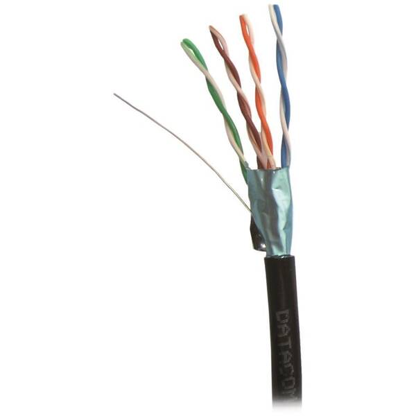 Kabel DATACOM FTP Cat.5e, drát 100m černý

