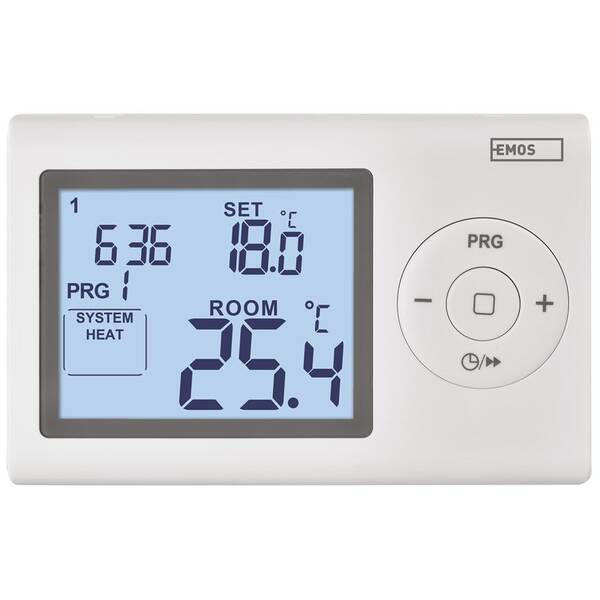 Termostat EMOS pokojový, programovatelný, drátový, P5607 

