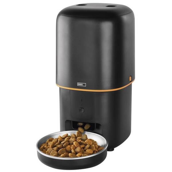 Chytré krmítko EMOS GoSmart Pet Care, 4 l, Wi-Fi černé

