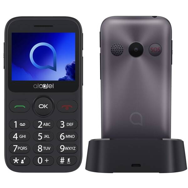 Mobilní telefon ALCATEL 2020 šedý

