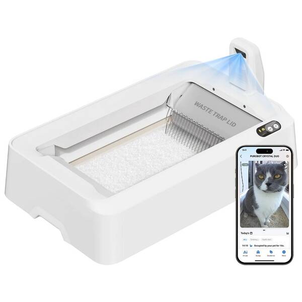 Chytrý záchod Petkit Purobot Crystal Duo, AI camera bílý


