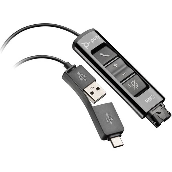 Adaptér HP Poly DA85 USB na QD černý

