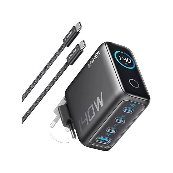 Nabíječka do sítě Anker 140W, 3xUSB-C/1x USB-A šedá

