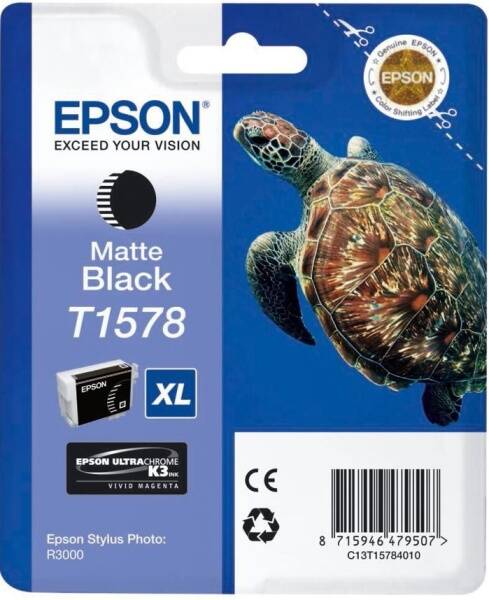 Inkoustová náplň Epson T1578, 25,9 ml - matná černá 

