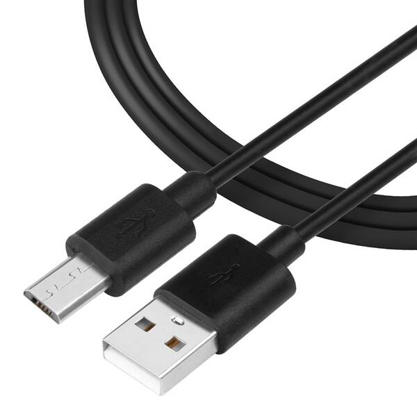 Kabel Tactical Smooth Thread USB-A/micro USB 12mm, 1 m černý


