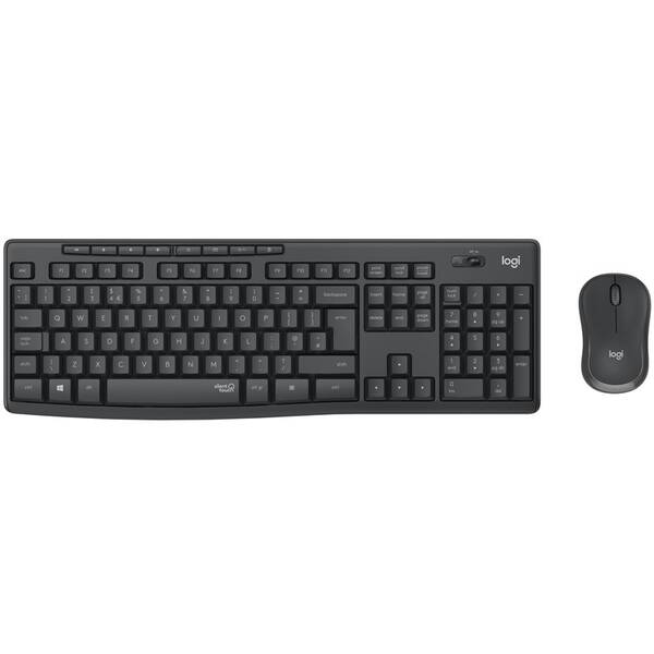 Klávesnice s myší Logitech MK295 Silent, CZ/SK - grafitová grafitová

