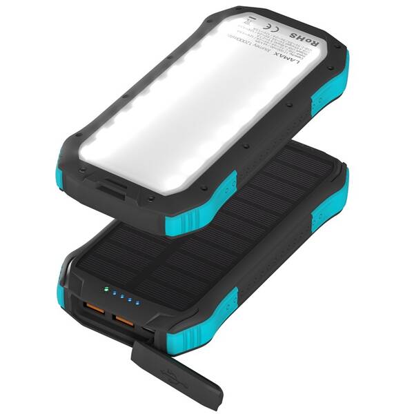 Powerbanka LAMAX Journey 12 000mAh černá/tyrkysová


