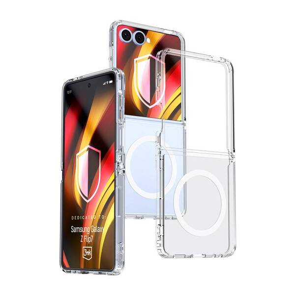 Kryt na mobil 3mk HARDY LiqForce MagCase na na Samsung Galaxy Z Flip 7 průhledný


