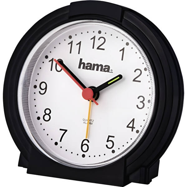 Budík Hama Classic černý/bílý

