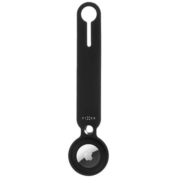Pouzdro FIXED Silky pro Apple AirTag s popruhem černé

