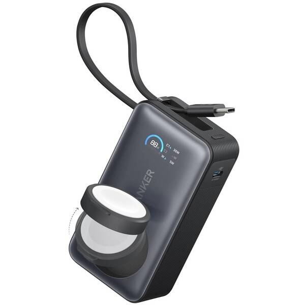 Powerbanka Anker MagGo 35W, Apple Watch, 10000 mAh černá


