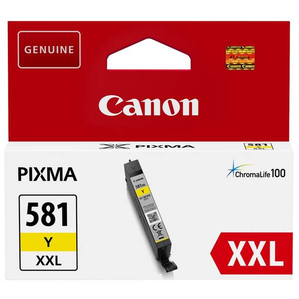 Inkoustová náplň Canon CLI-581XXL Y, 824 stran žlutá

