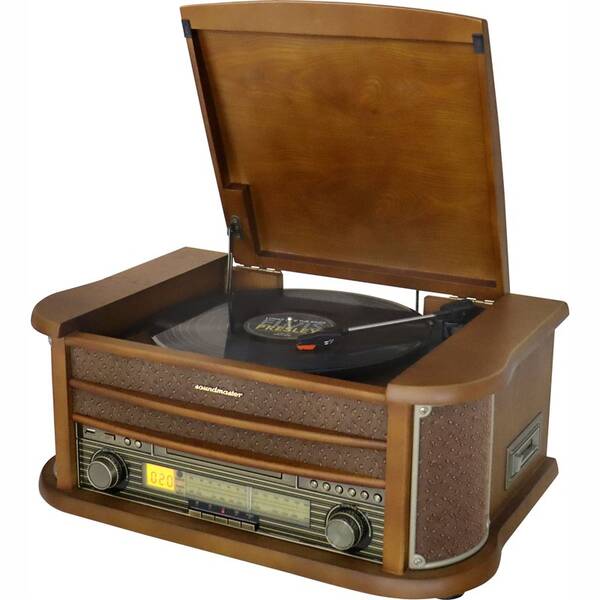 Gramofon Soundmaster NR560 hnědá barva
