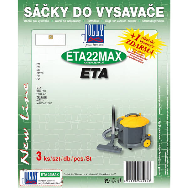 Sáčky do vysavače Jolly MAX ETA 22 (3 ks) 

