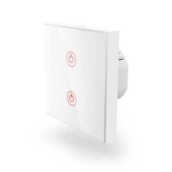 Vypínač Hama WiFi, dotykový, vestavný, dvojitý - bílý 

