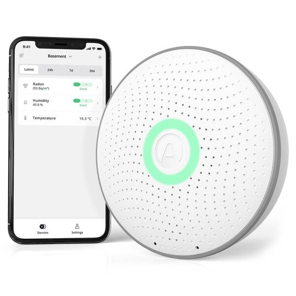 Senzor Airthings Wave 2nd GEN - detektor radonu 
