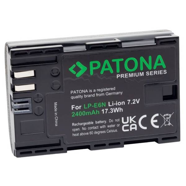 Baterie PATONA LP-E6N 2400mAh Li-Ion Premium (Canon) černá


