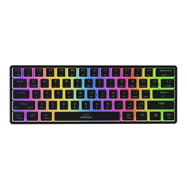 Klávesnice Genesis THOR 660 G2, RGB, Bluetooth, Gateron Red, US layout černá

