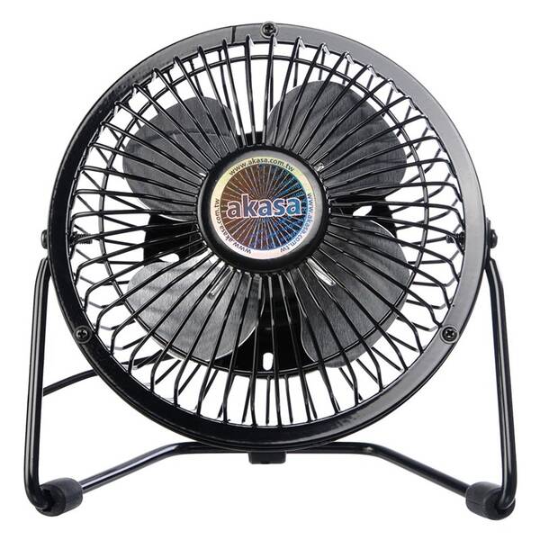 Ventilátor AKASA Desk USB fan 15 cm černé

